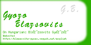 gyozo blazsovits business card